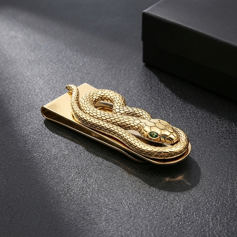 Gold Serpent Money Clip
